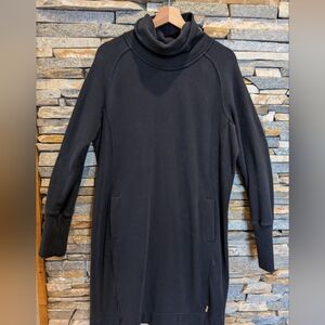 Merrill Brand Black Turtleneck Sweater Dress Size L